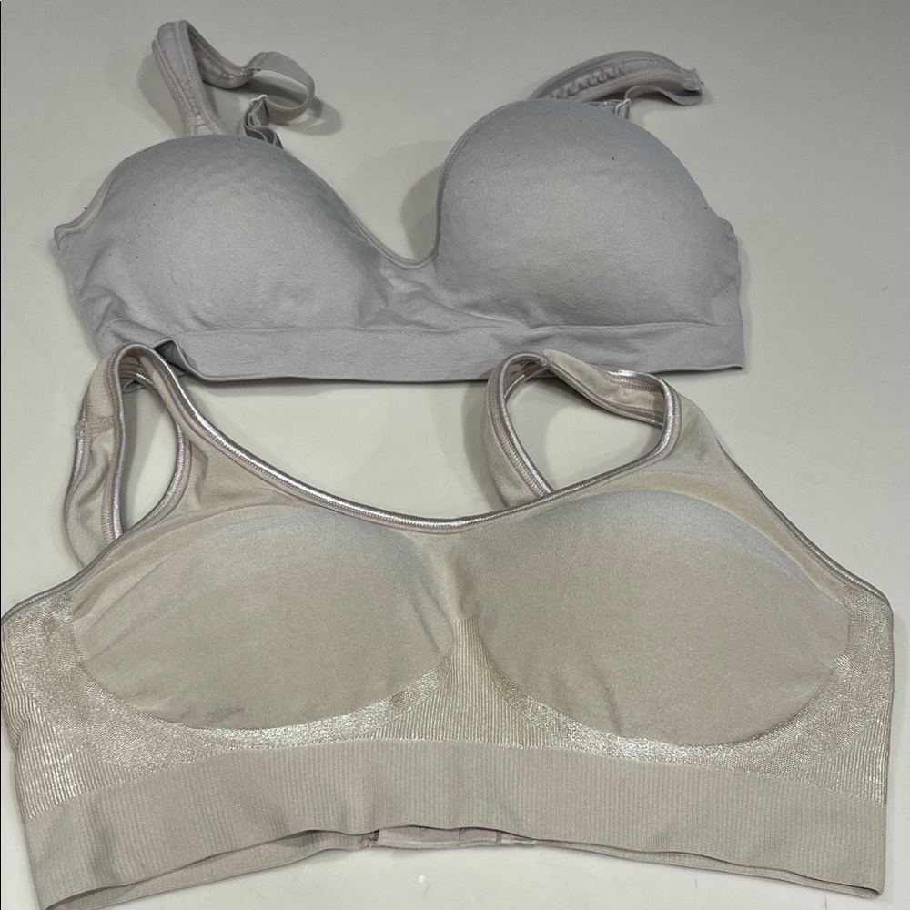 Bali Seamless Padded Bras - Light Gray and Beige
